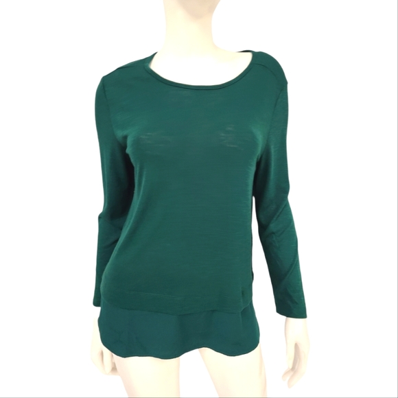 J. Crew Mercantile Green Layered Top Size medium - Picture 1 of 8